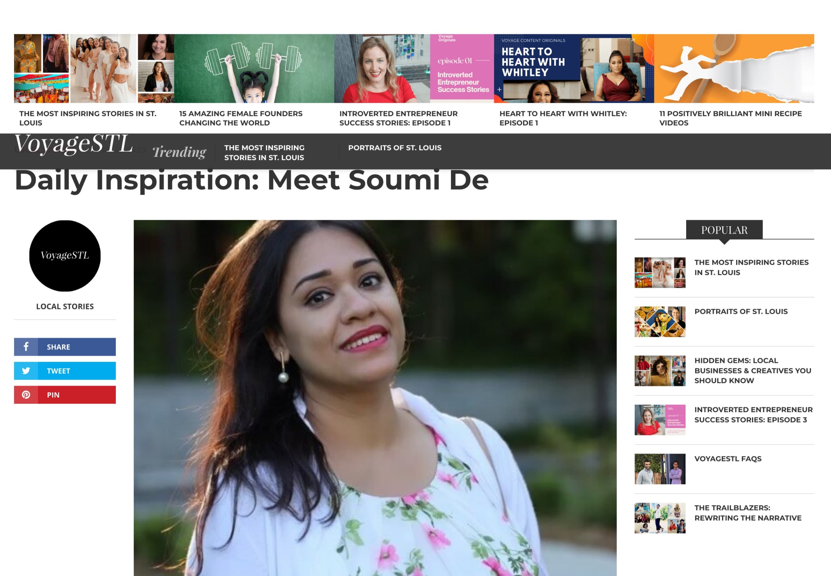 Sweet Street Bakery interview in VoyageSTL magazine
